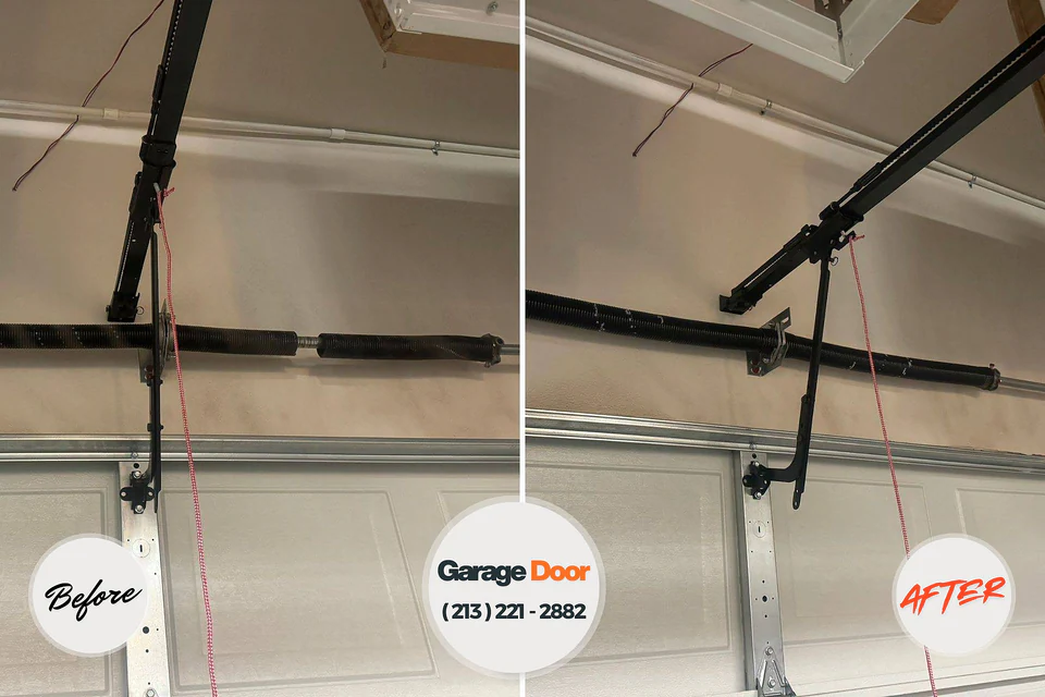 Before and after: garage door repair West Lafayette, IN